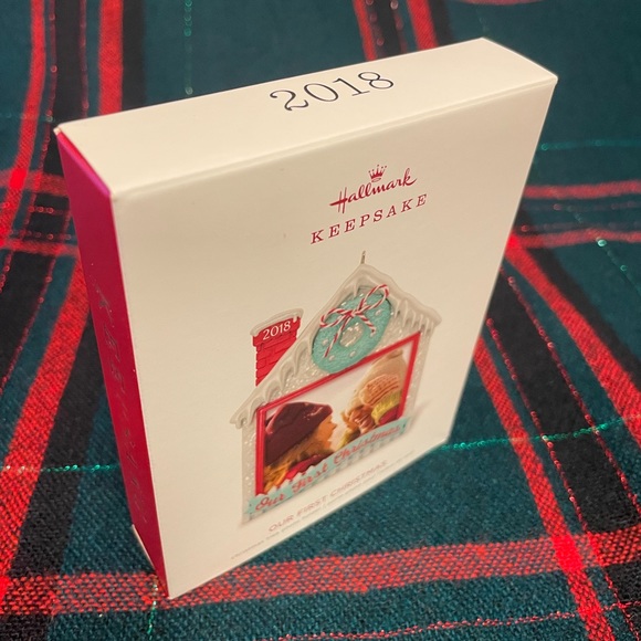 NIB 2018 Hallmark Keepsake Christmas Ornament “Our 1st Christmas” Photo Holder - Picture 2 of 6